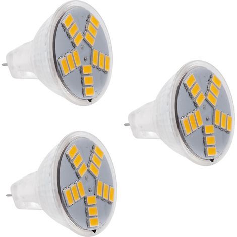 3X 3W MR11 GU4 250LM LED Ampoule Lampe 15 5630SMD Lumiere Blanche Chaude (1/5)