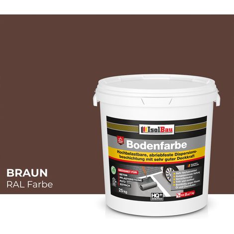 Pintura vial IsolBau para hormigón, color marrón, 25 kg (1/5)
