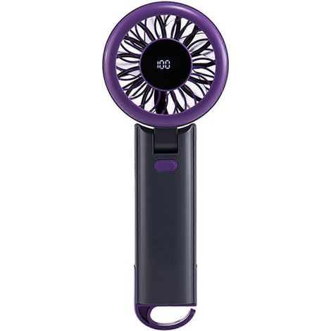 Online Store - Ventilateur de poche rafraîchissant, petit ventilateur de bureau, ventilateur portable, silencieux, 100 vitesses réglables, texture plastique, gris, idéal pour les enfants (1/5)