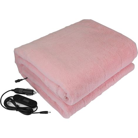 Couverture chauffante 12V en laine polaire artificielle, contrôle de température, chauffage pour voiture, camping d'hiver en extérieur (1/5)