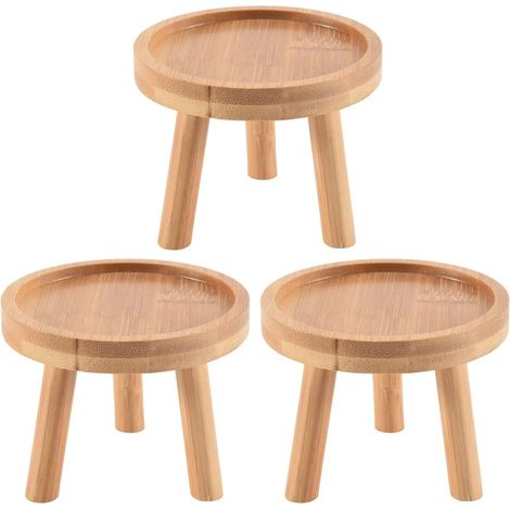 Support plantes en bois 3 units (1/5)