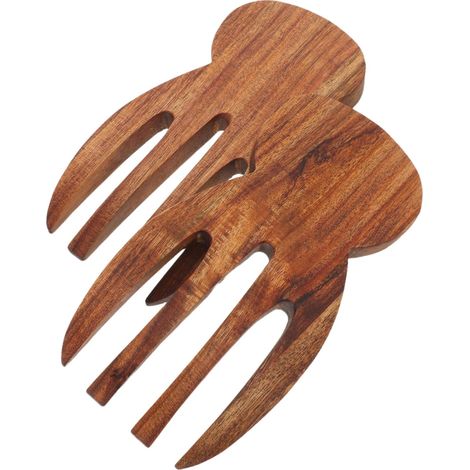 Lot de 2 couverts à salade en bois pour éviter d'endommager les revêtements antiadhésifs pour mélanger et pétrir la pâte (1/5)