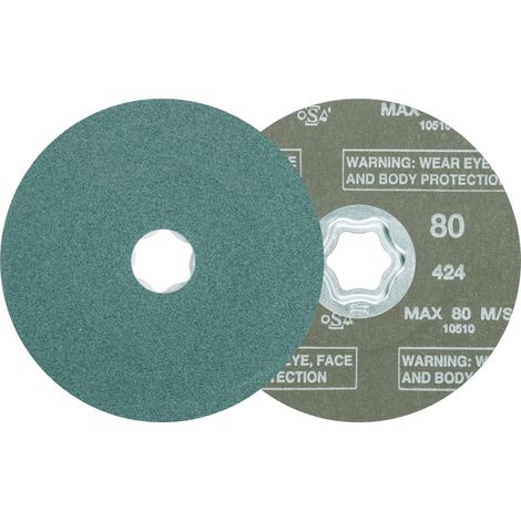 PFERD TOOLS COMBICLICK Zirkon Fiberscheibe Ø 115 mm Z80 für hohen Abtrag auf Stahl 25 Stk (1/4)