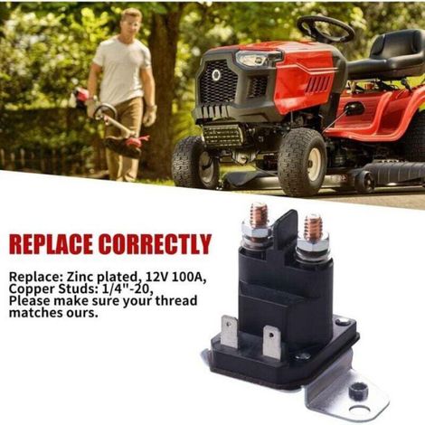Relais solénoïde 12V - - Cub Cadet XT1/XT2/Enduro - 100A - Cuivre-Cadmium - Filetée femelle (1/4)