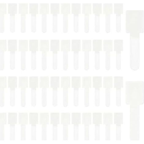 50 pièces de bandes Velcro auto-adhésives blanches pour organiser les câbles, fils et chargeurs dans le bureau à la maison - Pratique, durable facile installer (1/5)