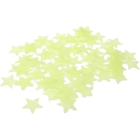 Stickers lumineux pour plafond et mur d'une chambre avec étoiles phosphorescentes (1/5)