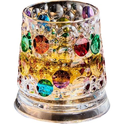 Bicchieri da whisky rotanti dipinti a mano con base girevole - 6 pezzi (1/2)