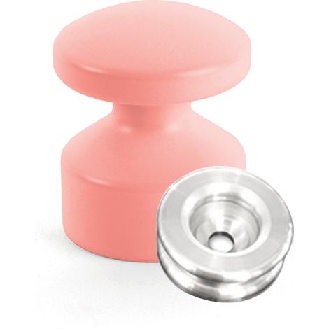 Kit de Fixation : Rondelle multi-matériaux Alu + Petite Patère convexe Flamant rose - L'Attachante (1/5)