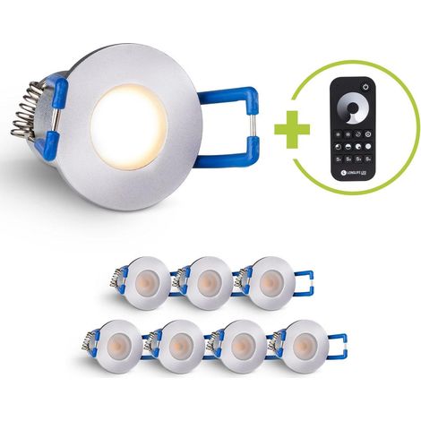 Einbaustrahler Mini Livorno 3W 2700K IP65 - Farbe: silber - Anzahl: 8x