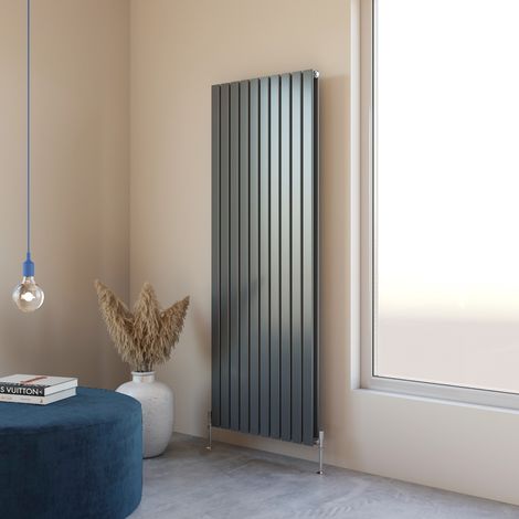 Acezanble 1800x680mm Double Anthracite Vertical Flat Panel Central Heating Designer Radiator