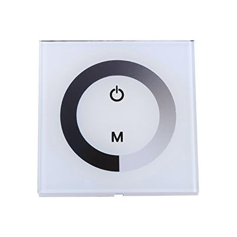 DC 12-24V LED Touch Wall Controller Panel with Brightness Changing Dimmer to Adjust Lights (Color : White) (1/5)