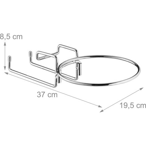 Supporto per rinfresca champagne da appendere al tavolo 8,5 x 19,5 x 37 cm in ferro argentato 130008030