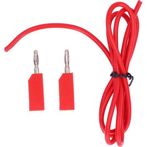 Faisceau de câbles de test universels avec fiches bananes, pour multimètre électrique, 30VAC‑60VDC, 19A, J.70010, rouge, 4mm (1/5)