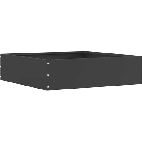 Raseneinfassung Schwarz 50 x 50 x 13 cm Stahl