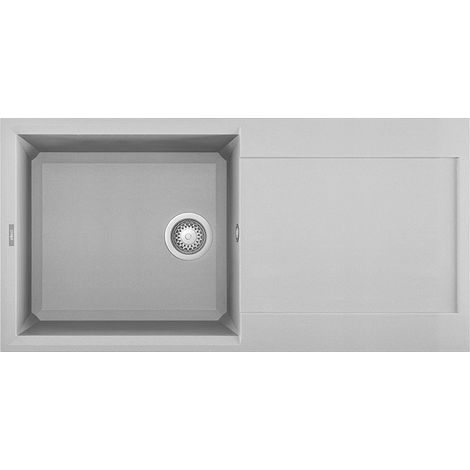 Lavello Elleci Incasso 1 vasca 100x50 Easy 480 Metaltek Grigio Aluminium LMY48079 (1/3)
