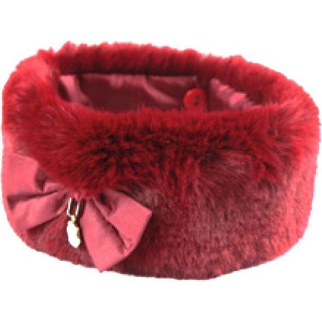 Collier en fausse fourrure Fancy Lady Bordeaux pour chiens