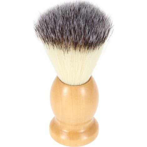 1 Brosse à raser,blaireau,manche en bois,outil de barbier,rasage confortable