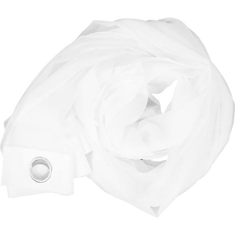 Rideaux Voilages Blancs en Polyester Semi-translucides pour Chambre Cuisine, Filtration de Lumière Douce, Installation Facile, Décoration Intérieure Élégante (1/5)