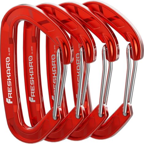 Mousqueton Dégaines, Aluminium 7075, 15kN-1529kg, Mousquetons avec Ressort Acier Inoxydable, Solide Ultra Resistant, pour Hamac Clef Sac à Dos Randonnée, 8cm, Multi-Couleurs Arc-en-Ciel (1/5)