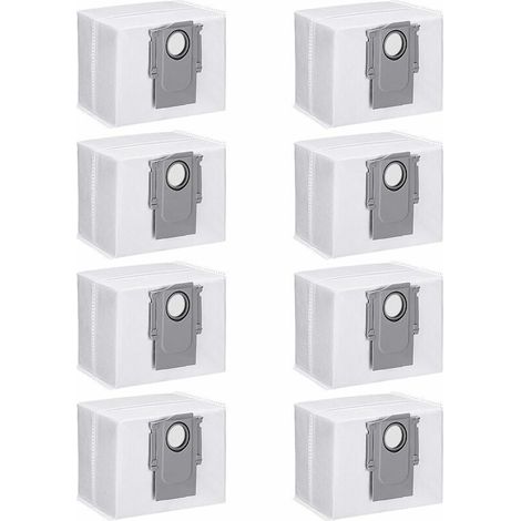 8er-Pack Staubbeutel für Roborock S7 / S7 MaxV Ultra / Q7+ / Q7 Max+, Roborock S7 Zubehör, Ersatz-Staubbeutel für die Roborock S7 Saugstation H236-Crezuo