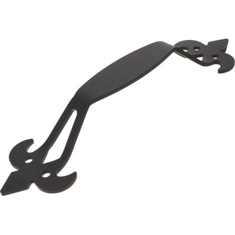 Poignée de porte de grange, poignée de porte prune noire, poignée de porte coulissante en fonte avec vis (1/4)