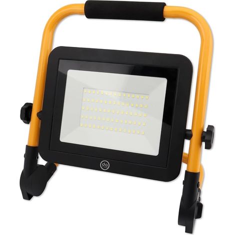 Projecteur de chantier LED Lampe de travail LED orientable Câble de 1.5M avec prise, Projecteur LED 50W 4500LM 6000K IP65 étanche Projecteur pour atelier extérieur Chantier (1/5)