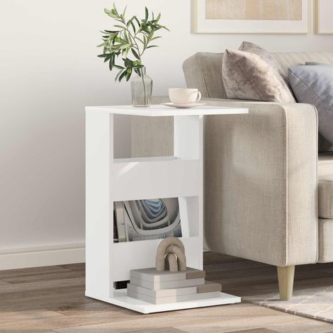 vidaXL  Side Table  White 40 x 35 x 60.5 cm Engineered Wood