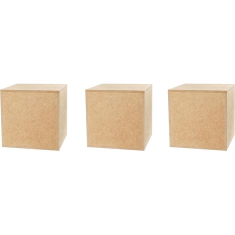 colonne décorative mdf 20x20x20 cm lot de 3 socle plante support décoration intérieur (1/5)