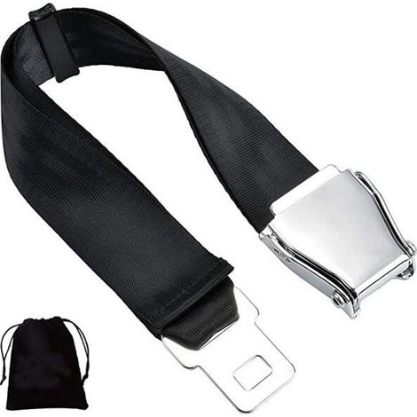 Extension de ceinture de sécurité pour avion, Pièces de ceinture de sécurité pour avions réglables universelles avec boucle en acier inoxydable Clip 20 - 80 CM (1/5)