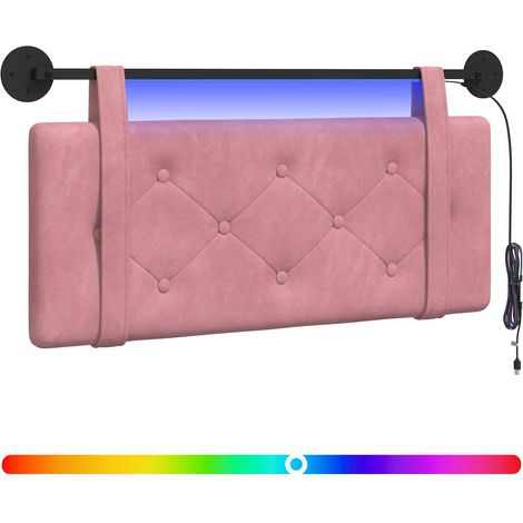 Maison Exclusive - Testiera sospesa Con luce LED Rosa Velluto