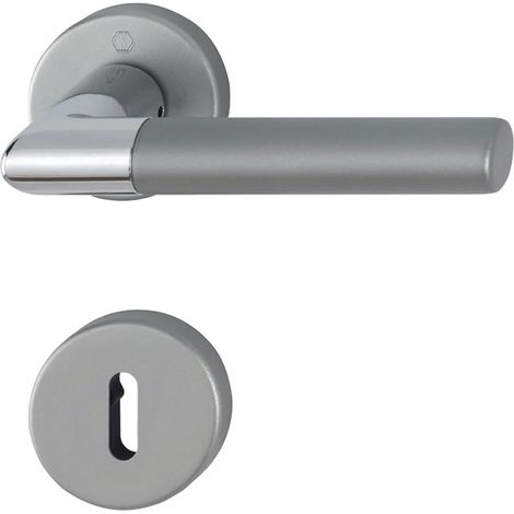 HOPPE® Drückergarnitur mit Rosetten Lecce 1405/42KV/42KVS, Aluminium, 3887743 (1/3)