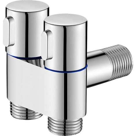2 Way Shower Diverter Valve Zinc Alloy Shower Diverter Multifunction Wall Mount Valve Bathroom Water Switch G1/2 Connector Easy Installation Leak Resistant Design for Toilet (1/5)