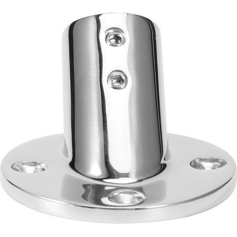 Support de rambarde 45° pour tube rond 316L inox marine, raccord bateau 22mm/0.9in (1/5)