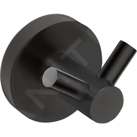 Sapho X-Round - Patère double, noir XR202B