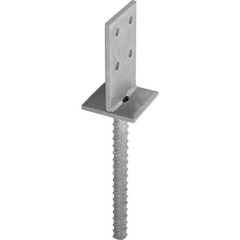 Pied de Poteau à Ancrer Type Pat - 80x120x250x20x8 mm - D-Work (1/3)