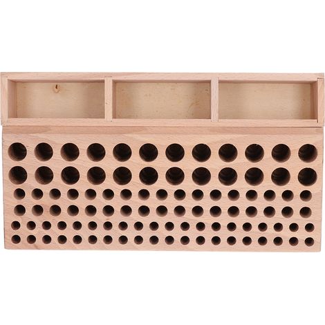 Porte-outils en cuir 3 grilles 98 trous, rangement pour outils de travail du cuir, support en bois, idée cadeau atelier. (1/5)