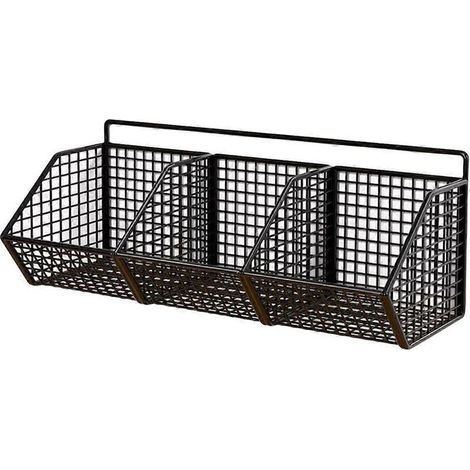 Étagère murale de cuisine pour rangement épices, légumes et fruits, panier d'égouttage mural pratique et robuste (1/5)