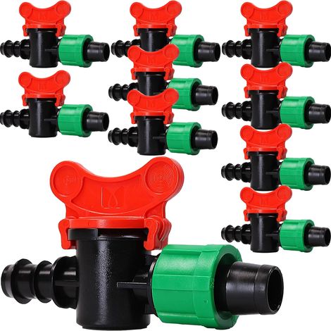 Robinet-vas-clapet raccord 16mm pour tube de goutte-à-goutte 10 pcs (1/3)