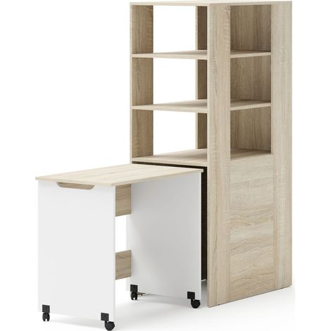 Schreibtisch mit Regal Samoa/Fuji – für kleines Zimmer, Studio und Jugendzimmer
