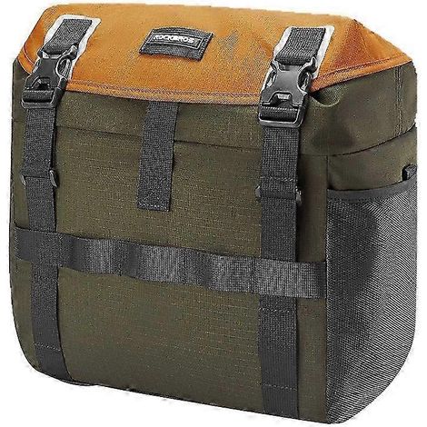 Sacoche de guidon extensible grande capacité 24 L pour vélo, sac bandoulière portable et étanche
