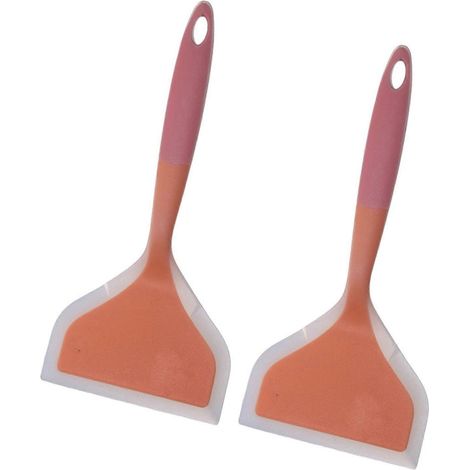 Spatule en silicone indispensable en cuisine, prise en main confortable, idéale pour la cuisson quotidienne et le camping. (1/5)