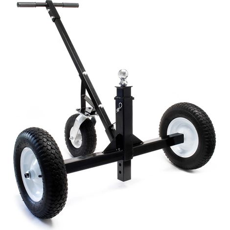 Wiltec – Déplace remorque caravane 3 roues 500kg – Boule d’attelage réglable 53,4-88,9cm – Poignée ergonomique pour manœuvres faciles – Pneus 40,6cm