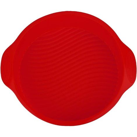 Moule à gâteau rond 3D en silicone Zeynomax Ø11,4 - Rouge. Créez vos propres moules à gâteaux avec ce moule. (1/5)