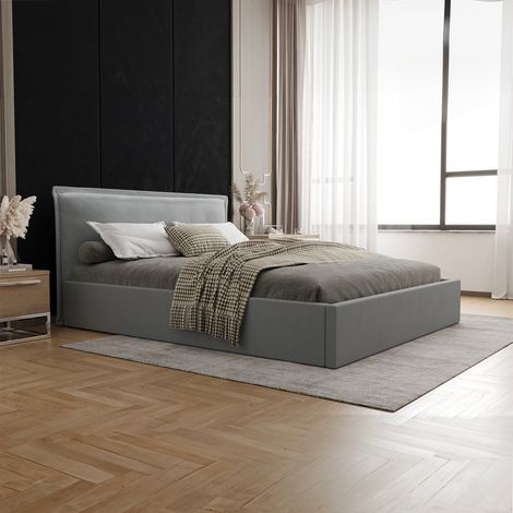 Cama arcón 160x200 con somier Velis Gris (1/5)