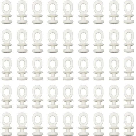 100PCS Curtain Track Gliders Sliding Curtain Rod Hook Curtain Hook Rail Glider for Window Curtain Door Curtain and Shower Curtain (1/5)