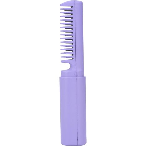 Brosse lissante sans fil mini rechargeable, mini fer à friser électrique pour la maison et les voyages, violet (1/5)