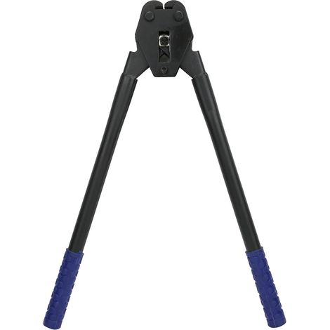 Pince à sertir pour feuillard PP PET 16-19mm, pince à bander manuelle en acier 45, noir bleu, 48,5x12,5x5cm, sertissage colis lourd (1/5)