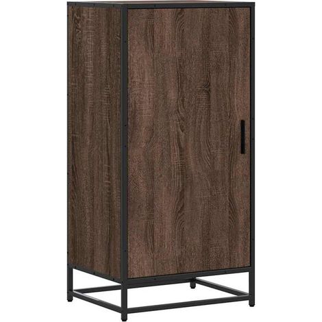 Étagère à chaussures en chêne brun, 48x38x97,5 cm, bois d'ingénierie. (1/5)