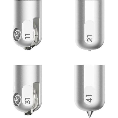 pointes ondulées pour gravure et débossage (argent) (1/5)