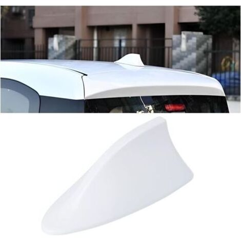 Décoration D'antenne de Toit D'aileron, Requins Voiture Couverture D'antenne D'aileron de Requin Antennes de Toit Automobile, pour La Plupart des Voitures, Améliorer Le Signal (Blanc) (1/5)